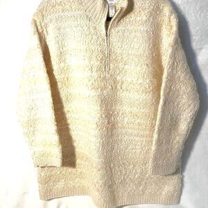 Jones New York Hand Knit Wool Mohair 1/4 Zip Sweater Plus Sz 2X